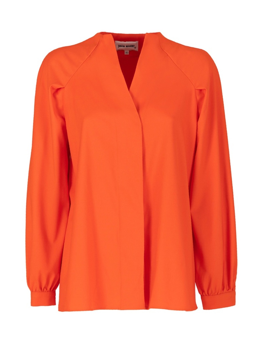 Julia Allert Button Down Long Sleeve Shirt Orange